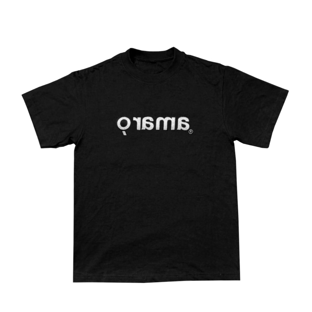 WHITE/BLACK LOGO TEE